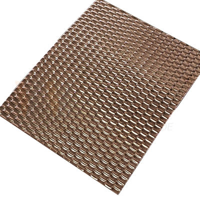 La couleur AISI 201 de Rose Gold PVD 304 316 le miroir 5WL forment la feuille de relief d'acier inoxydable