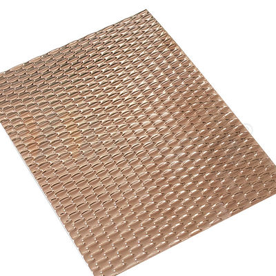 La couleur AISI 201 de Rose Gold PVD 304 316 le miroir 5WL forment la feuille de relief d'acier inoxydable