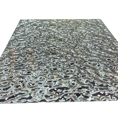 miroir 5x10 feuille de relief extérieure d'acier inoxydable d'ondulation de l'eau du petit 8K