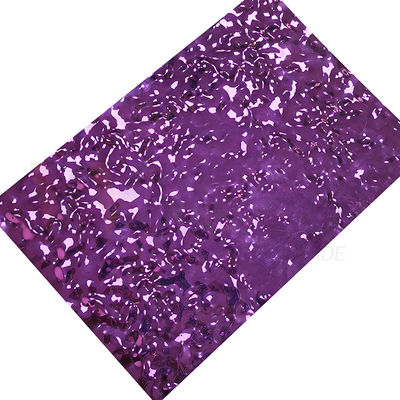 La couleur pourpre a gravé plats en refief de route de dérapage d'ondulation de petite taille de l'eau de feuille d'acier inoxydable d'anti