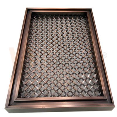 Écran tissé ornemental en bronze rouge 201 d'acier inoxydable catégorie 304 316