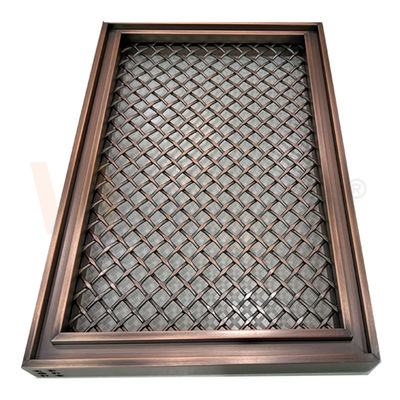 La grille PVD de forme de losange colorent l'acier inoxydable décoratif Mesh For Home Decoration