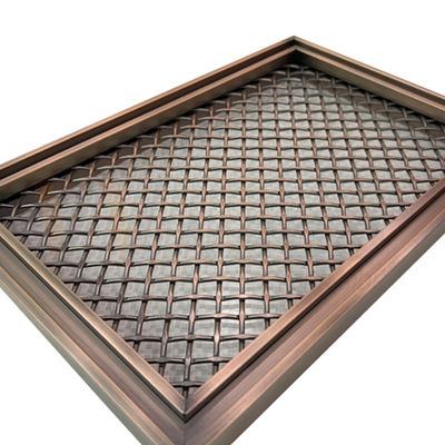La grille PVD de forme de losange colorent l'acier inoxydable décoratif Mesh For Home Decoration