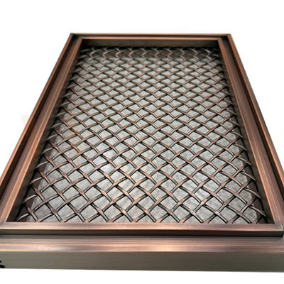 La grille PVD de forme de losange colorent l'acier inoxydable décoratif Mesh For Home Decoration