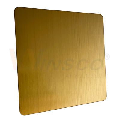 1219mmx2438mm JIS 201 304 feuille de délié d'acier inoxydable d'or de 316 titanes