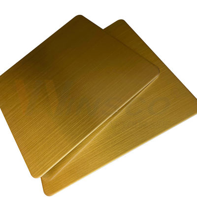 1219mmx2438mm JIS 201 304 feuille de délié d'acier inoxydable d'or de 316 titanes