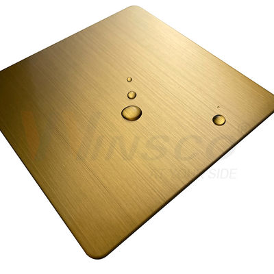 1219mmx2438mm JIS 201 304 feuille de délié d'acier inoxydable d'or de 316 titanes