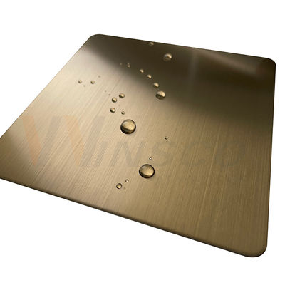 Feuille balayée 5x10ft AISI 201 d'acier inoxydable de délié 304 316 Champagne Gold