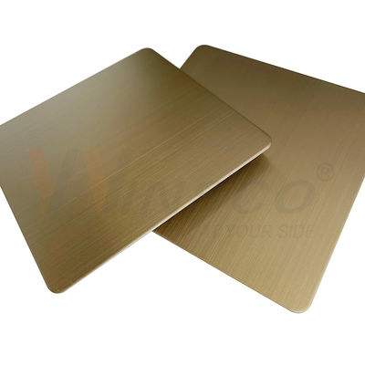Feuille balayée 5x10ft AISI 201 d'acier inoxydable de délié 304 316 Champagne Gold