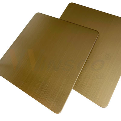 Feuille balayée 5x10ft AISI 201 d'acier inoxydable de délié 304 316 Champagne Gold