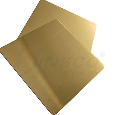 Couleur en laiton AFP solides solubles 201 d'or d'acier inoxydable de finition de délié de Za feuille 304 316