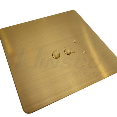 Couleur en laiton AFP solides solubles 201 d'or d'acier inoxydable de finition de délié de Za feuille 304 316