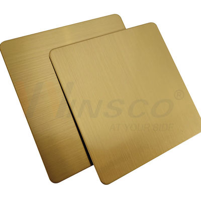 Couleur en laiton AFP solides solubles 201 d'or d'acier inoxydable de finition de délié de Za feuille 304 316