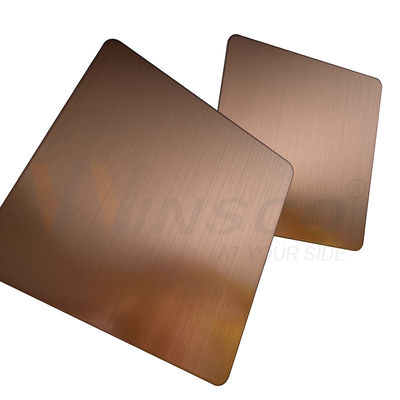 Anti feuille d'acier inoxydable de finition de délié de couleur de cuivre de doigt pour le panneau ornemental