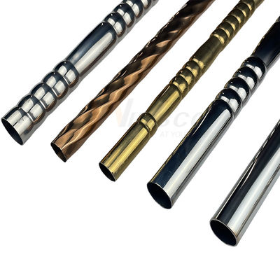Les solides solubles ont fileté formes Inox 201 d'acier inoxydable de 0.3mm de diverses de tuyau décoratif de tube le modèle 304 316 de relief