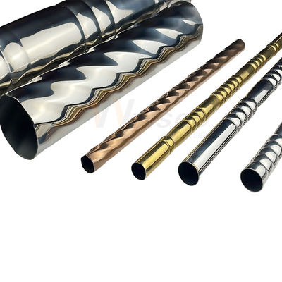 Les solides solubles ont fileté formes Inox 201 d'acier inoxydable de 0.3mm de diverses de tuyau décoratif de tube le modèle 304 316 de relief