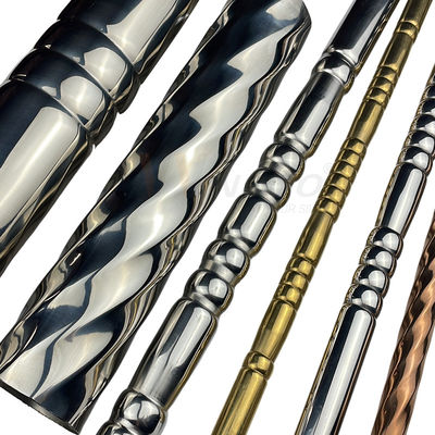 Les solides solubles ont fileté formes Inox 201 d'acier inoxydable de 0.3mm de diverses de tuyau décoratif de tube le modèle 304 316 de relief