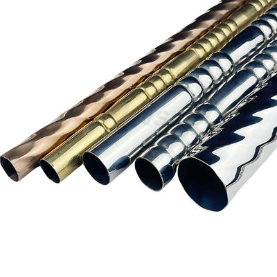 Les solides solubles ont fileté formes Inox 201 d'acier inoxydable de 0.3mm de diverses de tuyau décoratif de tube le modèle 304 316 de relief