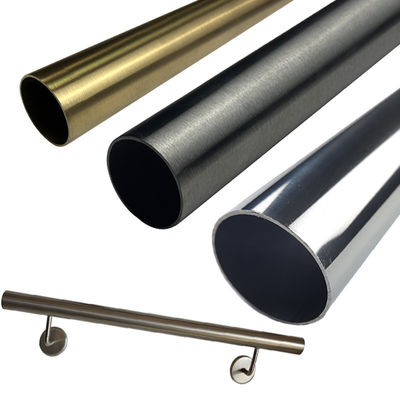 Escalier moderne Kit Ss 201 tuyau de balustrade de l'acier inoxydable 304 316 autour de diamètre de 33.7mm 38mm 40mm 42mm 44mm 50.8mm