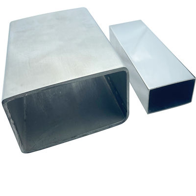 Decorativo TUBO BRILLANTE RECTANGULAIRE A POLI 600 C-304 X tuyau plat d'acier inoxydable Inox de 6 MÉTROS