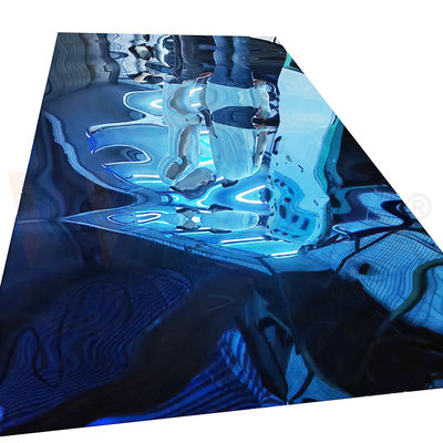 Surface de miroir 8K Plaque de couleur en acier inoxydable Saphir bleu Plaque inoxydable SUS 304 304L