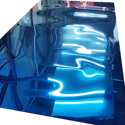316 316L de qualité saphir bleu 8K Super miroir feuille d'acier inoxydable 1000mmx2000mm