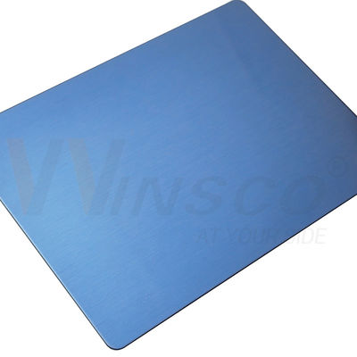 SS 304 304L Plaque métallique satinée inox brossée Saphir bleu mat Plaque d'acier inoxydable 3,0 mm d'épaisseur