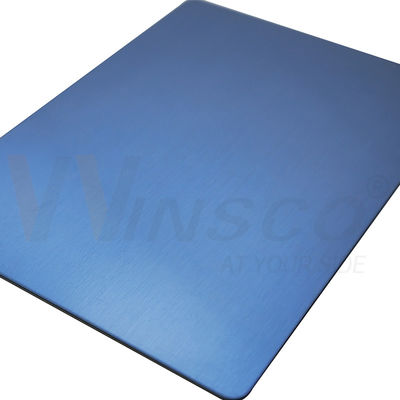 Ligne de cheveux bleu saphir Finition en acier inoxydable SS 316 en acier inoxydable brossé n ° 4 feuille 0,5 mm 1 mm 2 mm 3 mm