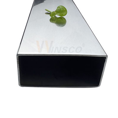 0.8 mm-5.0 mm épaisseur tube plat inoxydable 100 mmx50 mm grande taille tuyau rectangulaire en acier inoxydable 201 304 316 grade