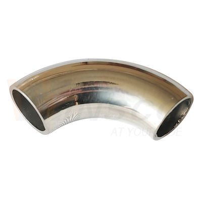 Surface en satin miroir 55 mm Longueur de l'arc 12,7 mm OD AISI 201 304 316 Coude en acier inoxydable 1,2 mm 1,5 mm Épaisseur