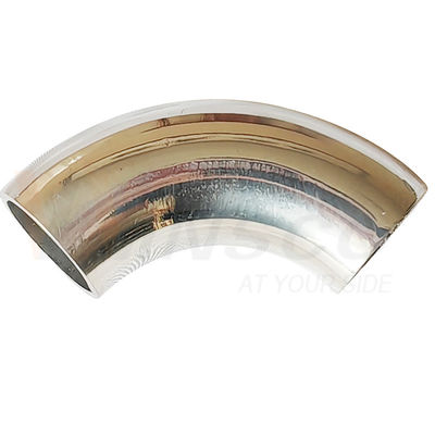 Surface en satin miroir 55 mm Longueur de l'arc 12,7 mm OD AISI 201 304 316 Coude en acier inoxydable 1,2 mm 1,5 mm Épaisseur