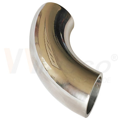 Surface en satin miroir 55 mm Longueur de l'arc 12,7 mm OD AISI 201 304 316 Coude en acier inoxydable 1,2 mm 1,5 mm Épaisseur