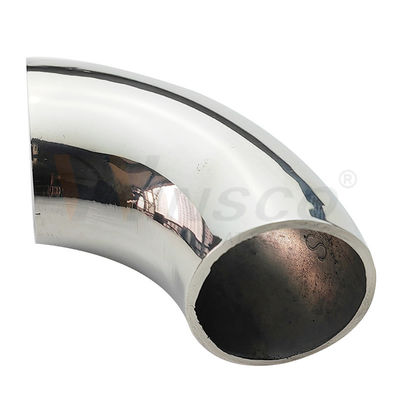 Lissage fin en acier inoxydable satiné raccords de baluster 201 304 316 de qualité 25,4 mm 1 'dia 66 mm arc en acier inoxydable 90 degrés coude