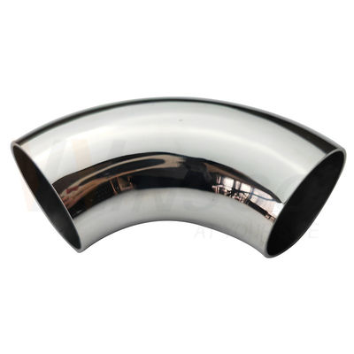 Facilité d'installation SS 201 304 316 Mirror Satin Accessoires d'escalier en inox 63,5 mm 2 1/2 pouces OD Manche en acier inoxydable Coude