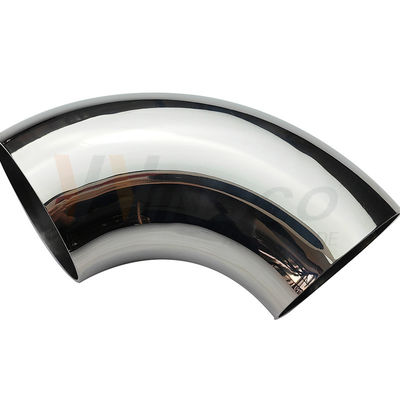 AISI 201 304 316 miroir satin 76,2 mm 3 pouces OD manche en acier inoxydable coude 1,2 mm-2,0 mm d'épaisseur