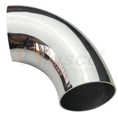 AISI 201 304 316 miroir satin 76,2 mm 3 pouces OD manche en acier inoxydable coude 1,2 mm-2,0 mm d'épaisseur