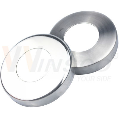 C304 C316 Couverture de base de balustrade en acier inoxydable pour tuyaux ronds de 12,7 mm 19 mm 1 