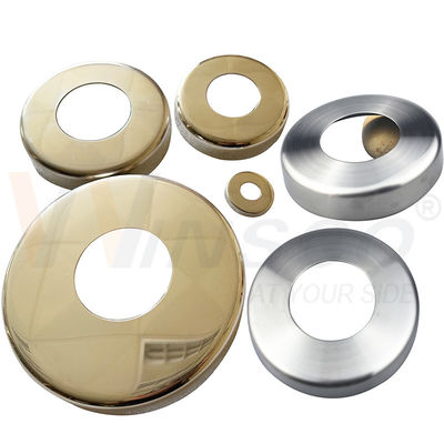 C304 C316 Couverture de base de balustrade en acier inoxydable pour tuyaux ronds de 12,7 mm 19 mm 1 " 31,8 mm 38,1 mm 2 "