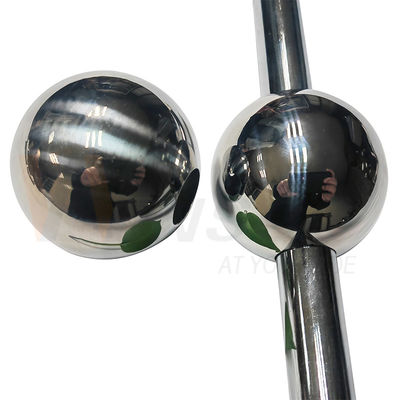 AISI 201 304 SS Armatures de décoration de poignée 51 mm 60 mm Diamètre boule creuse en acier inoxydable pour tuyau rond de 19 mm