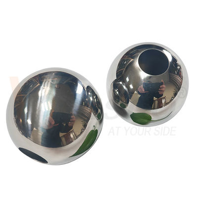 AISI 201 304 SS Armatures de décoration de poignée 51 mm 60 mm Diamètre boule creuse en acier inoxydable pour tuyau rond de 19 mm