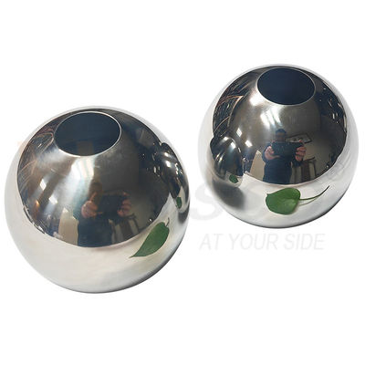AISI 201 304 SS Armatures de décoration de poignée 51 mm 60 mm Diamètre boule creuse en acier inoxydable pour tuyau rond de 19 mm