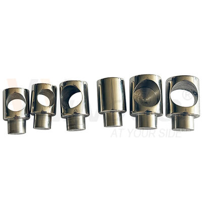 Support de barre transversale en acier inoxydable SUS304 SUS316 miroir satiné avec trou borgne/passant pour ferrures de main courante et balustrade