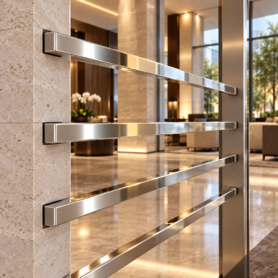 Tube rectangulaire en acier inoxydable poli miroir 8K SS201 SS304 SS316 pour garde-corps en verre et décoration architecturale
