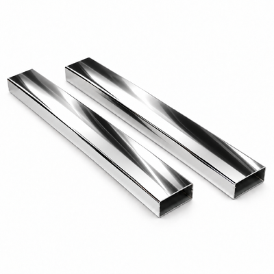 Tubes rectangulaires en acier inoxydable polissés par miroir 8K pour garde-corps en verre