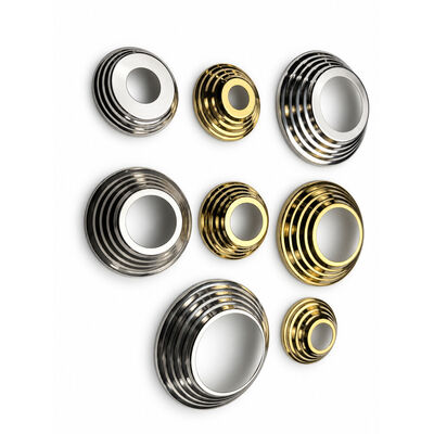 SS 201 304 Pièces d'aile en acier inoxydable argent or en acier inoxydable couverture de base de levier pour 19 mm 1'' 2' 63.5 mm rond Newel Post