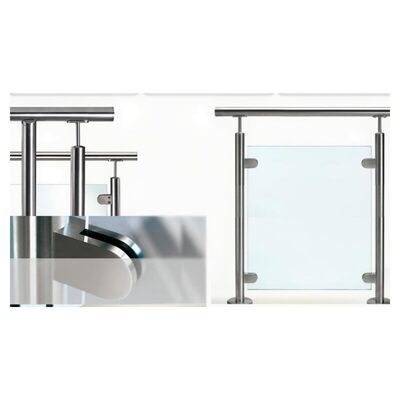 D Forme de pinceau d'escalier en acier inoxydable de qualité 304 316 pinceau de verre en acier inoxydable pour 38 mm 42 mm 48 mm 3