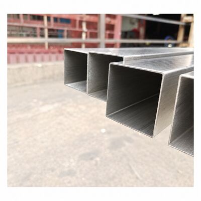 Tuyau carré en acier inoxydable brossé en satin de 50x50 mm 201 304 316, épaisseur de paroi de 1,2 à 3,5 mm