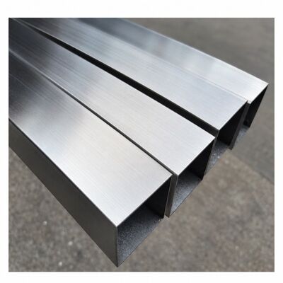 Tuyau carré en acier inoxydable brossé en satin de 50x50 mm 201 304 316, épaisseur de paroi de 1,2 à 3,5 mm