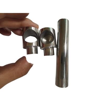 Support de barre transversale en acier inoxydable 304 316 pour tubes de garde-corps ronds, trou borgne et trou débouchant