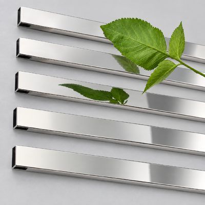 30x10mm SUS 304 316 201 8K Mirror Polished Tube Rectangular en acier inoxydable pour les meubles de salle de bain
